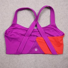 Lululemon Sports Bra Womens 8 Purple Orange C...