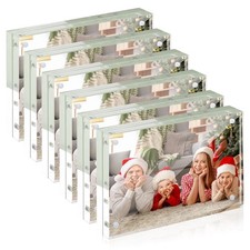 4x6 Acrylic Frames 6 Pack,10 10mm Thickness Acrylic Picture Frames,Freestandi...