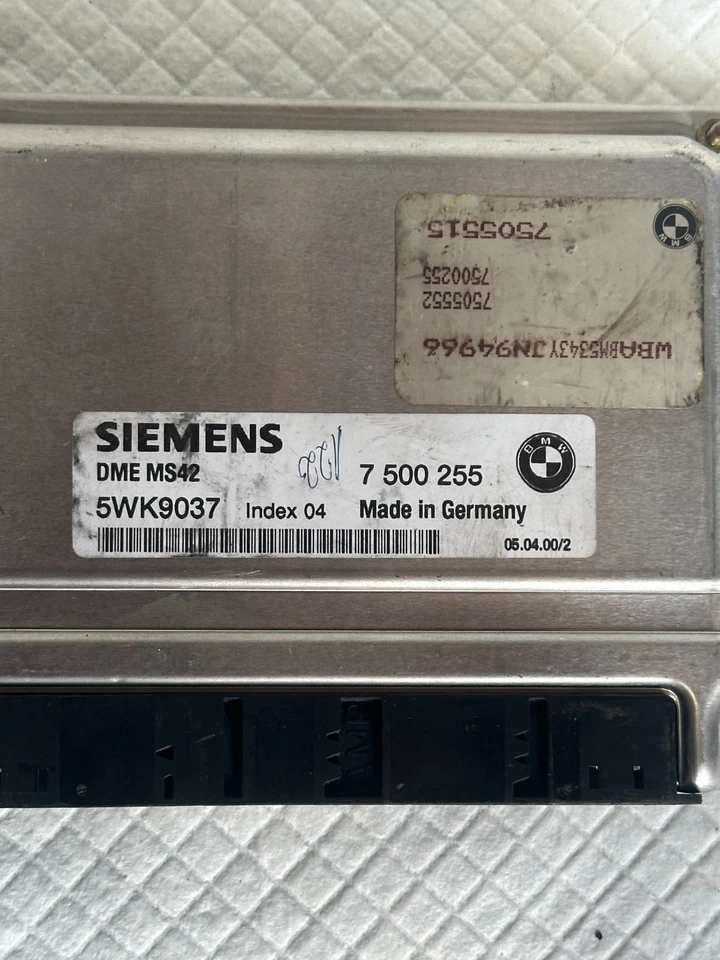 2000 BMW 328ci Engine Computer ECU ECM PCM MODULE 7 500 255 OEM (AA 361) - Image 2 of 3