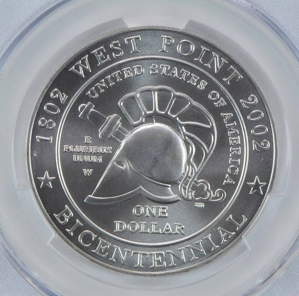 2002-W West Point Commemorative Silver Dollar MS69 CAC CACg *1014 - Image 3 of 4