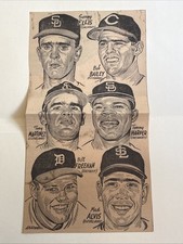 Bill Freehan Max Alvis Tommy Harper 1963 Sporting News Baseball 6X11 Cartoon