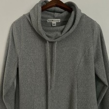 Eye Candy Women’s Gray Mini A-line Sweater Dress Size Large Super Soft Cozy Warm