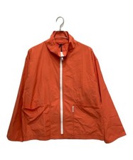 ORCIVAL Men  s Weather Cross Stand Collar Jacket L Orange Lightweight Used