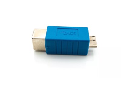 USB 3.0 Adapter Type B Socket to Micro B Plug Cable in Blue
