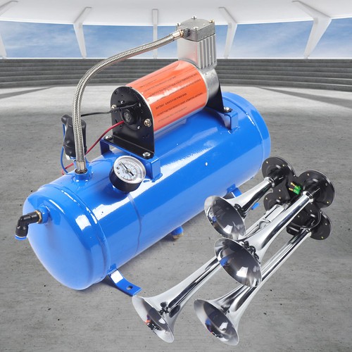 Train Luft Horn Kit 6L DC 12V 150 PSI Luftkompressor & 4-Rohr-Horn Air Horn Kit