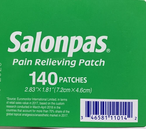 Salonpas Pain Relieving Patch 20/40/60/80/100/120/140 ct Hismitsu