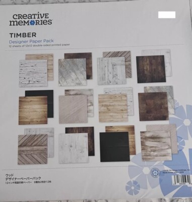 Creative Memories Timber Designer Paper Pack - Retired/Rare - NIP