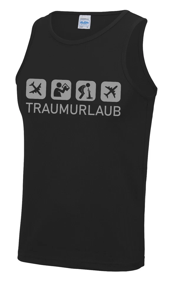Herren Tanktop "Traumurlaub Malle" Mallorca Trägershirt Urlaub Neon Suff - Bild 1 von 1