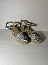 Top Moda Snake Print Wedge Platform Heels Shoes Size 7