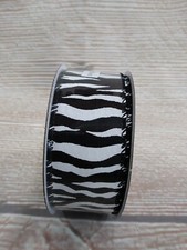 New Zebra Striped Animal Print 1.5" x 3 YD Wired Edge Ribbon Bows Wreath Crafts