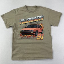 Volkswagen Gti T-shirt Mens Medium Green 91 Golf Graphic Tee 90s Racing