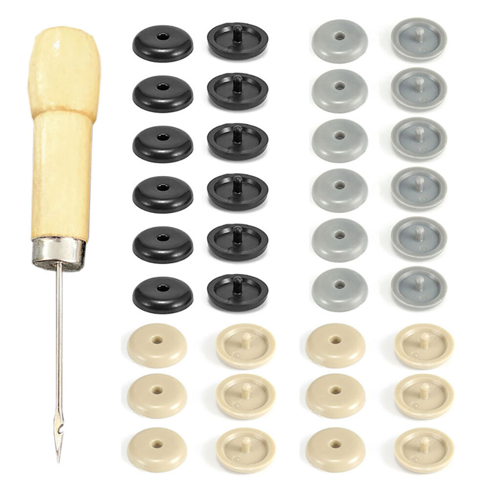 18 Pair Car Seat Belt Stopper Spacing Limit Buckle Clip Retainer Stop Button US