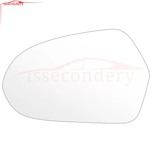 Left Mirror Glass Fits 12-18 Audi A6 Quattro Driver Side Heated Chrome w/ Plate