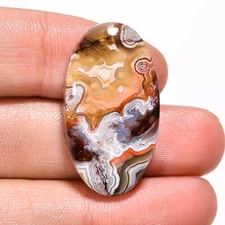 32.95 Cts. Natural Beautiful Crazy Lace Agate Oval 32X18X7 MM Cabochon Gemstone