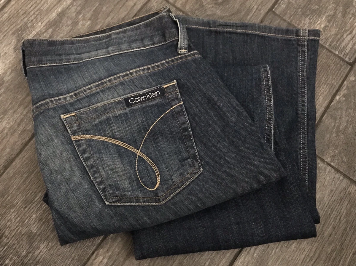 calvin klein dark wash jeans