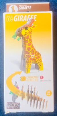 Giraffe 3D Cardboard Model Kit Eugy NEW SEALED UNOPENED Craft Educational NIB