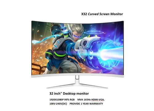 32" Curved 144Hz Gaming LED Monitor Edge-Less AMD FreeSync DisplayPort DP/HDMI