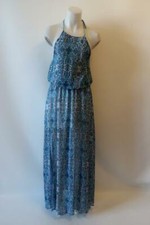 WOMENS SHOW ME YOUR MUMU BLUE PRINT HALTER MAXI DRESS SZ XS*