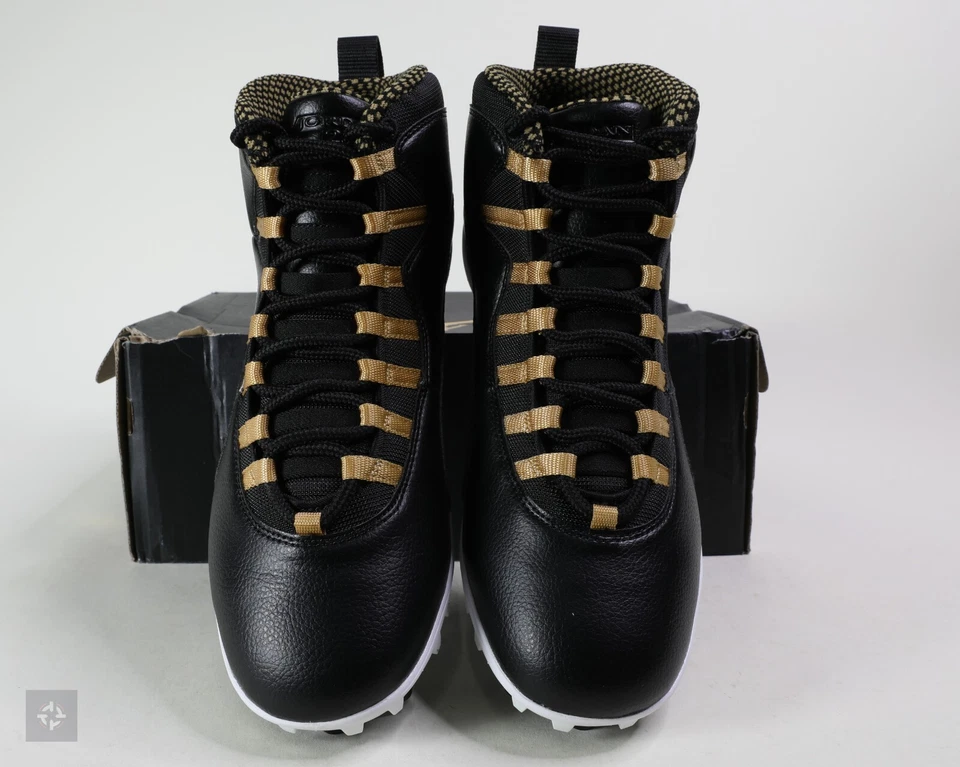 耐克 Jordan 10 TD Mid 黑色金属金色橄榄球鞋 11.5 码 (CQ2073-007) — 第 4/4 张图片