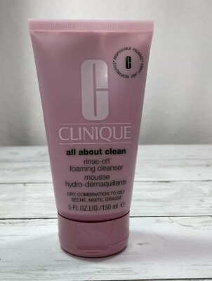 Clinique All About Clean Rinse-Off Foaming Cleanser 5 fl.oz. Dry Combo to Oily.