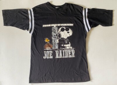 vtg 80s LOS ANGELES RAIDERS Snoopy Joe Cool Jersey t-shirt