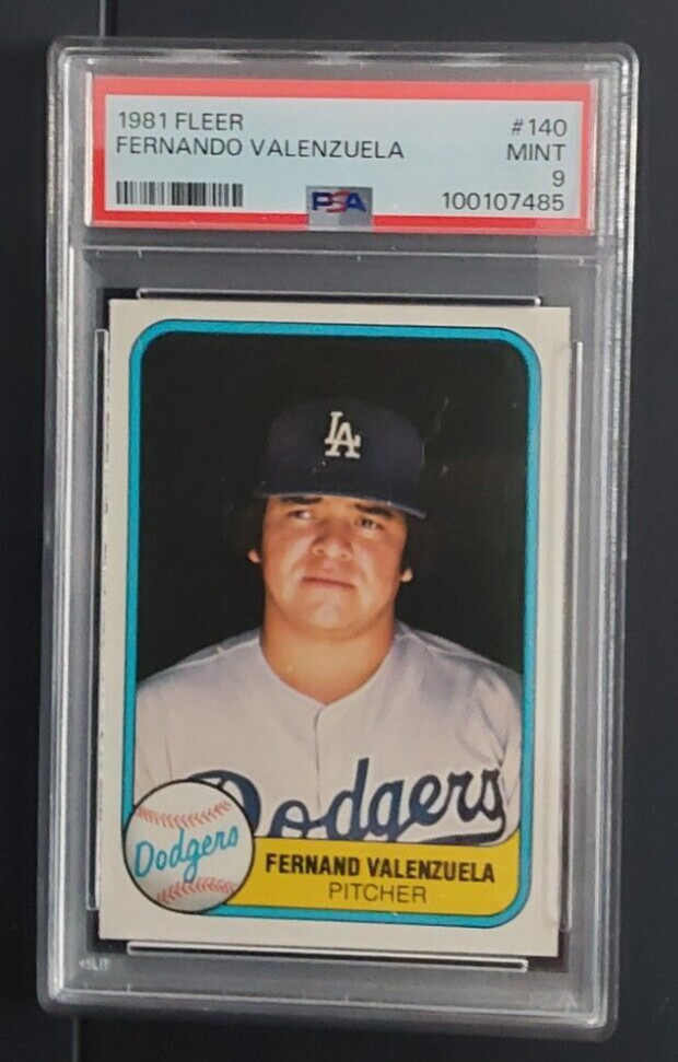 1981 Fleer Fernando Valenzuela Rookie # 140 PSA 9