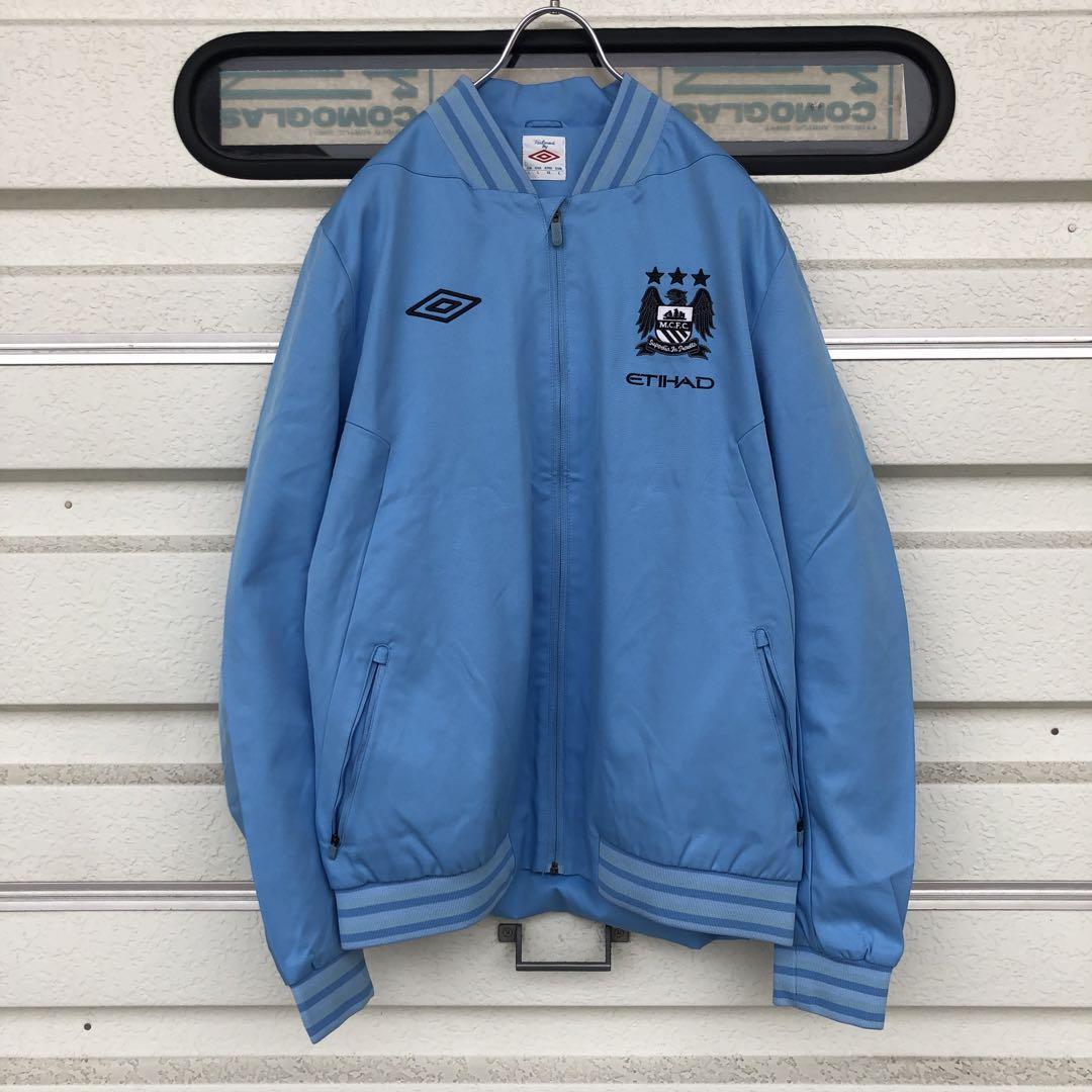 【00's umbro track jacket L size】 Manchester City Football Soccer Track Jacket Umbro Size L