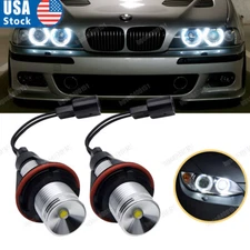 2x White LED Angel Eye Halo Ring Light Bulbs Lamp Fit For BMW E39 E60 E53 X5