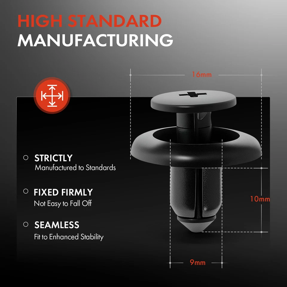 30x 9mm Nylon Parachoques Delantero y Trasero Fascia y Radiador Retenedor Clips para Chevy Foto 3 de 4