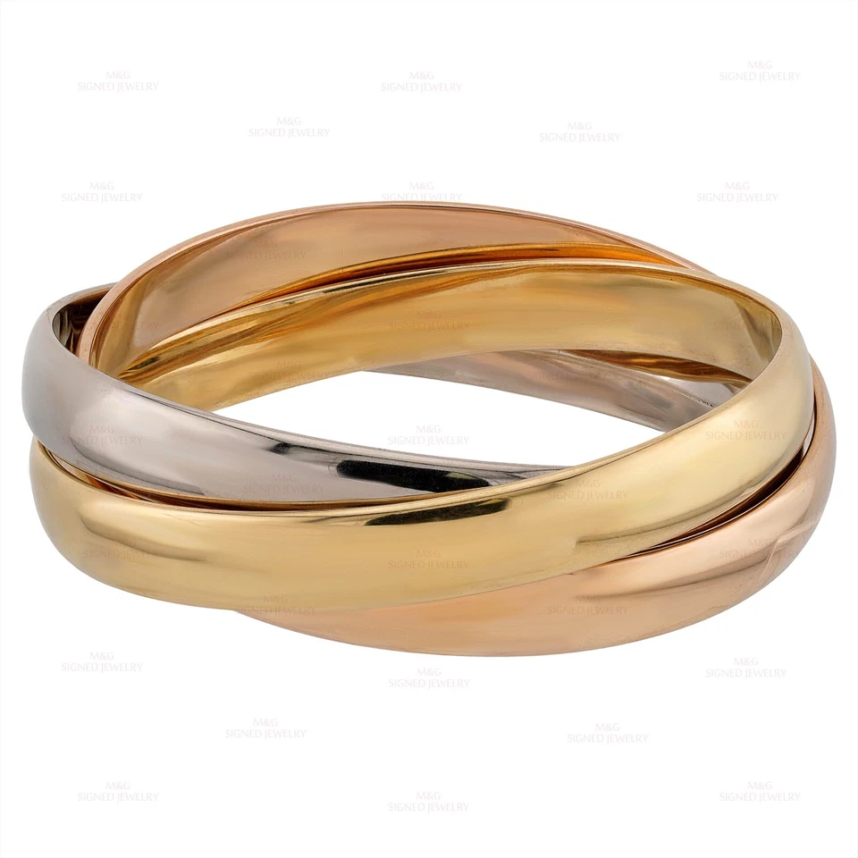 Pulsera CARTIER Trinidad Oro 18k Extra Grande Talla 17