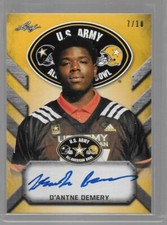 2017 Leaf Army All-American Bowl Auto Yellow /10 D'Antne Demery Georgia Bulldogs