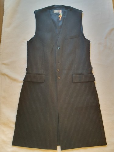 Hedi Slimane era DIOR HOMME 2007 AW RUNWAY Long Wool Gilet Vest men - Picture 5 of 24
