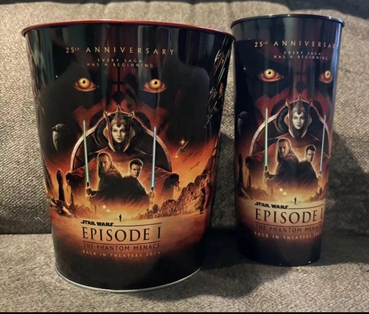 Cinemark Star Wars Episode One 25th Anniversary Popcorn Tin And Cup Set ...
