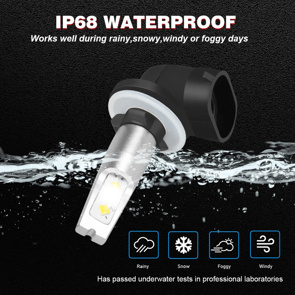 2X 881 LED Fog Light Bulbs For Kia Soul 2010 2011 2012 2013 6000K Super Bright - Image 4 of 4