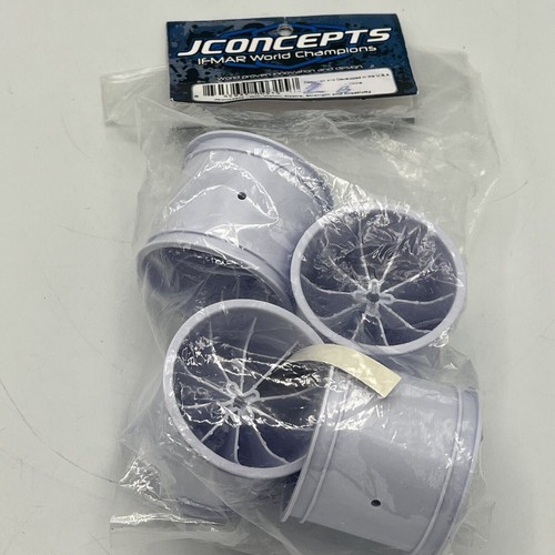JConcepts Rulux 1/8th R/C Truck Wheels Standard Offset White 3315 T4 Rear - Picture 4 of 6