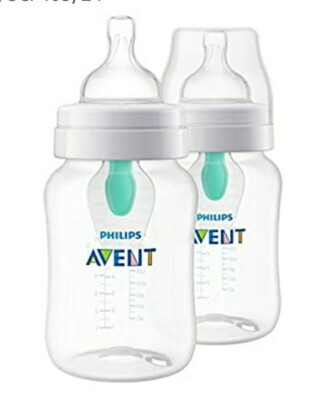 Philips AVENT Anti Colic Bottle w/ Air Free Vent 1m+ Months Plus Pack A1