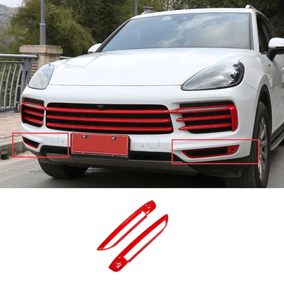 Rear Fog Light Lamp Cover Strip Trim 2pcs ABS Matte For Porsche Cayenne 2019 Rear Fog Light Lamp Cover Strip Trim 2pcs ABS Matte For Porsche Cayenne 2019