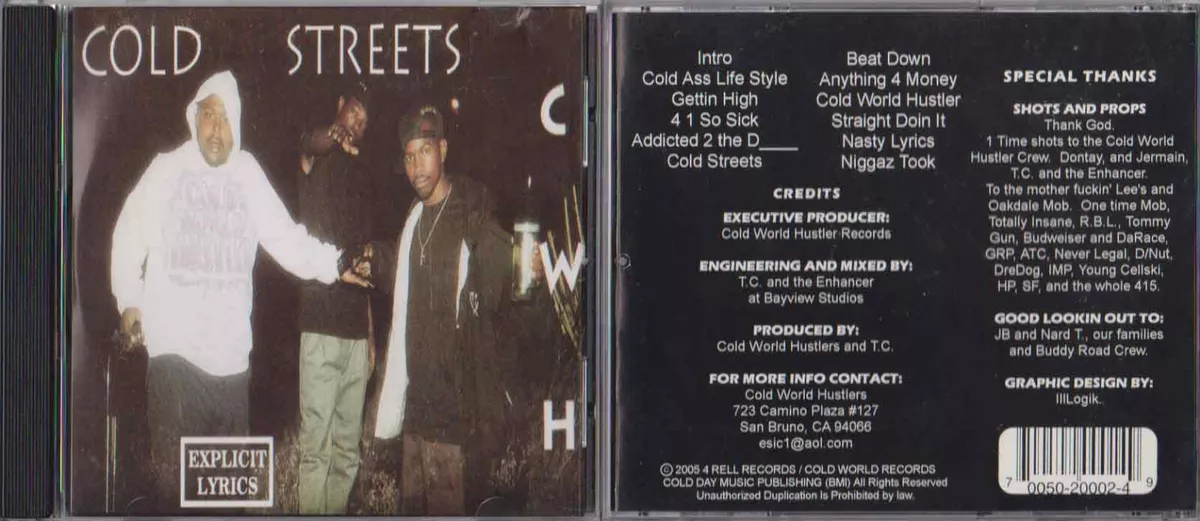 !@#$ Cold World Hustlers - Cold Streets Cali Bay Rap G-Funk Taydatay !@#$