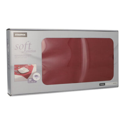 20 Mitteldecken stoffähnlich Vlies ''soft selection'' 80 cm x 80 cm bordeaux