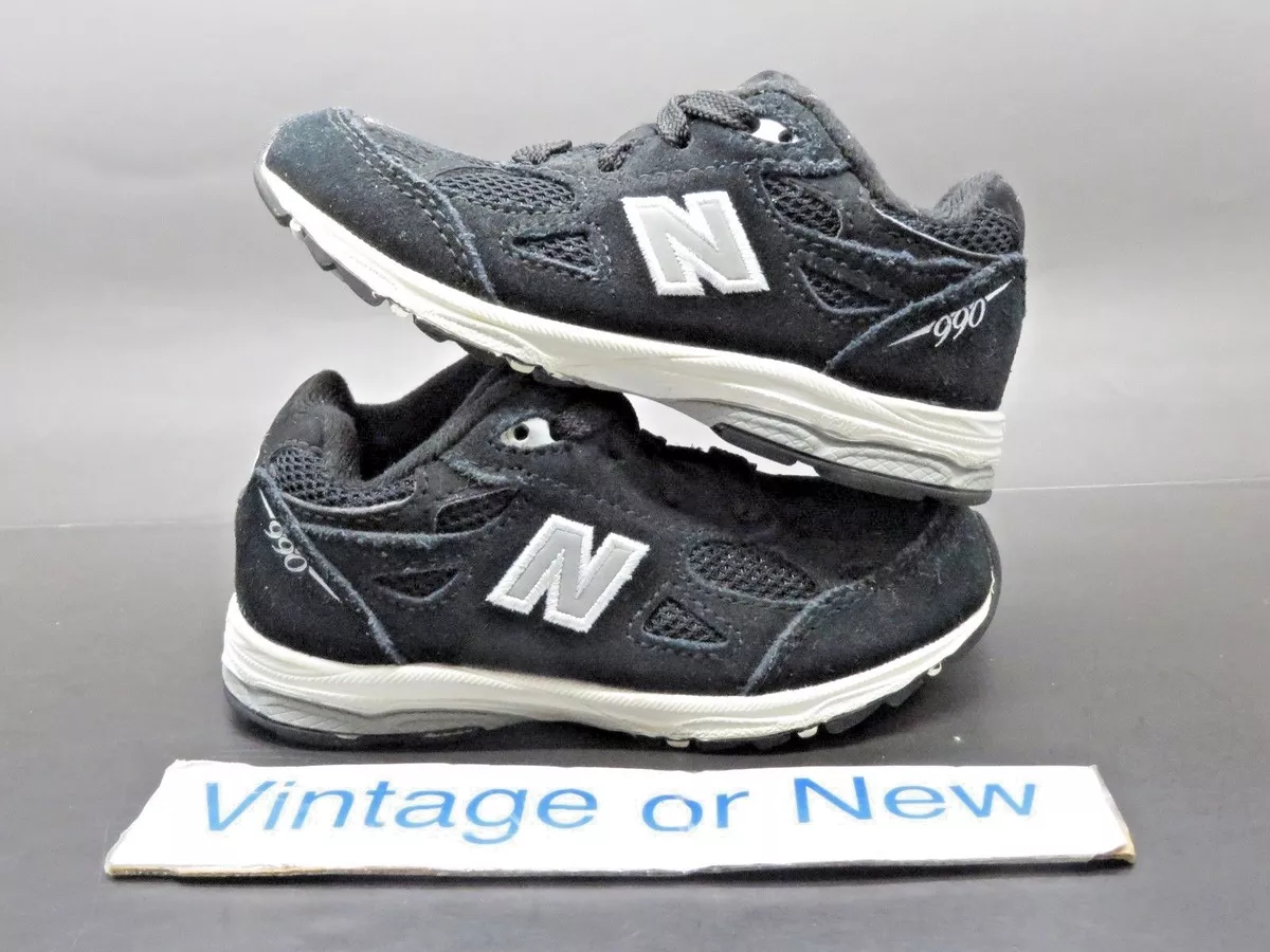 Boys New Balance 990 Suede KJ990BKI Shoes sz 7 |