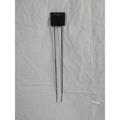 Bebe Drama Long Chain Duster Length Gray Earrings Ebay