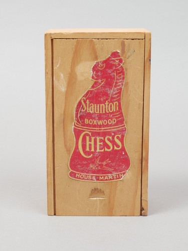 Staunton Pattern Boxwood House Martin Chess Set Original Wooden Box