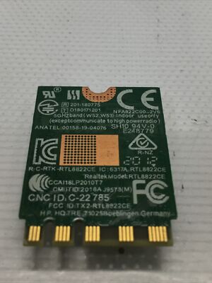 HP Realtek 802.11ac WIFI Wireless Adapter Card RTL8822CE L44796