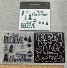 CTMH Stamp + Thin Cuts - Jingle Joy ~ Scrapbooking - Z3896 *New*