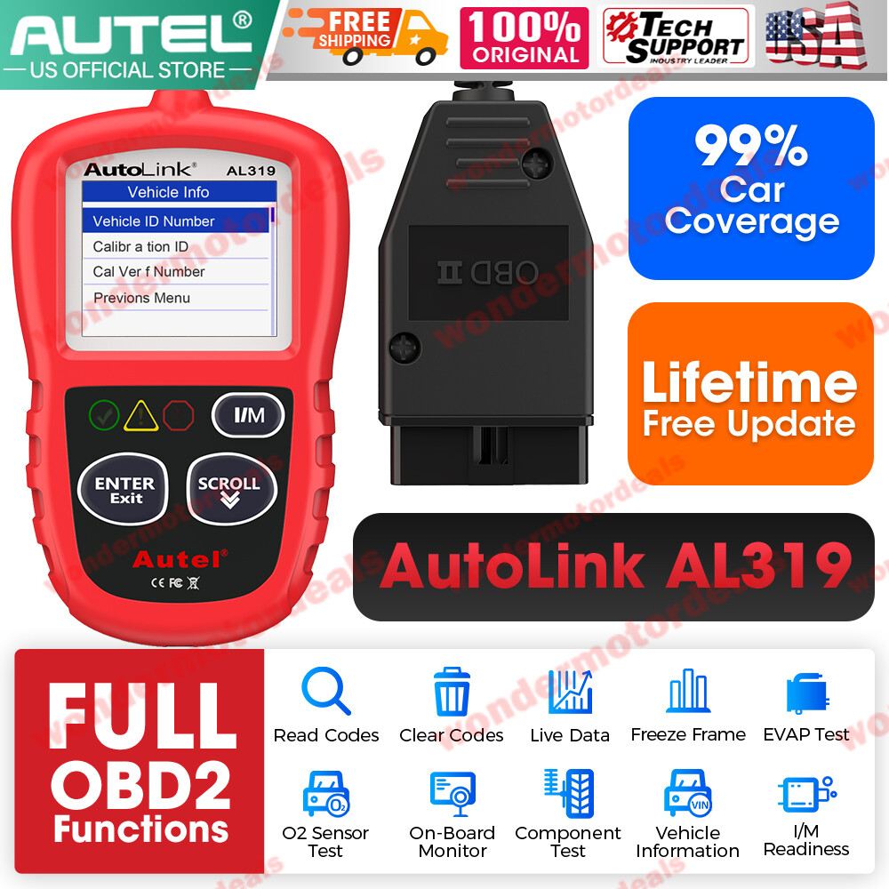 Autel AutoLink AL319 OBD2 diagnoseapparaat, één-klik I