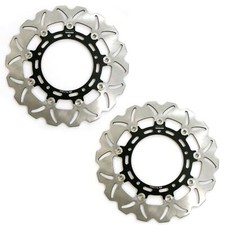 Rezo Wavy Front Brake Rotor Discs Pair for Yamaha YZF-R1 07-08