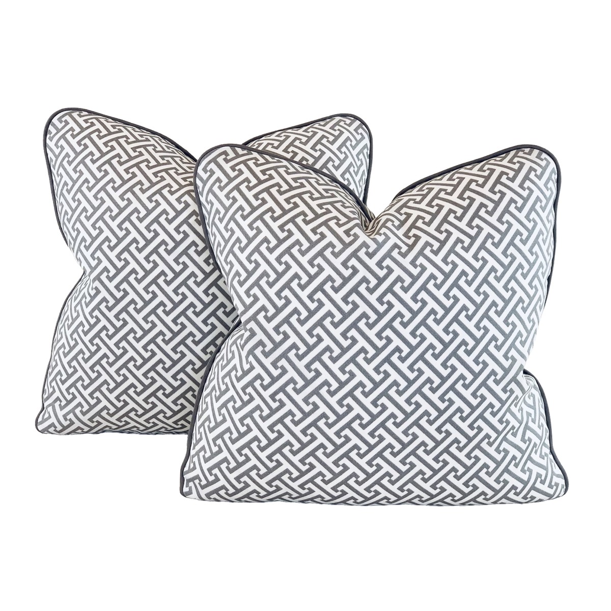 Pillow Covers Greek Key Outdoor Pillow PR P Kaufmann Sun N Shade