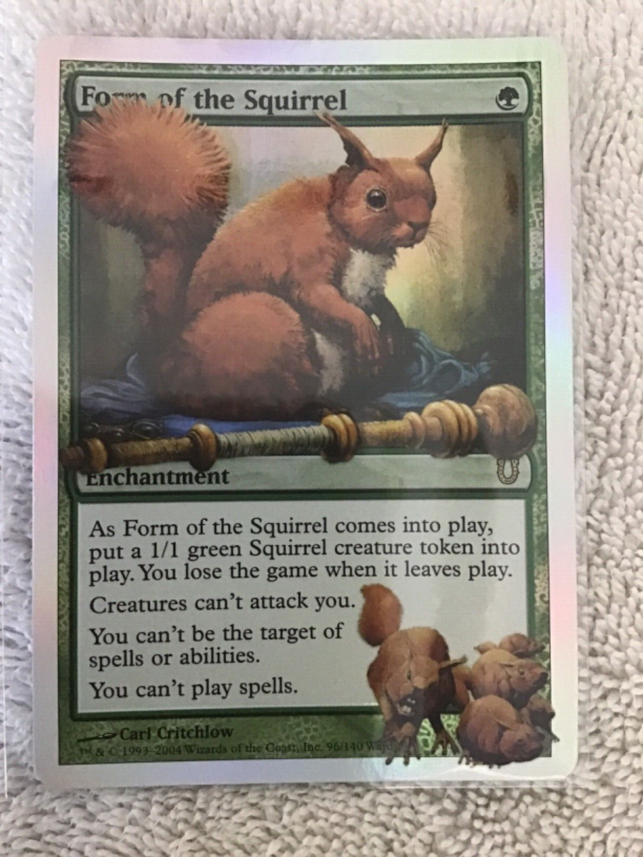 mtg cards that make squirrels Magic the Gathering MTG 1x Foil Form of the Squirrel Unhinged LP/NM