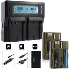 2x Batteria + Caricatore per Canon EOS 300D 50D 40D 30D 2 BP-511 511A 1600 mAh (7,4 V)