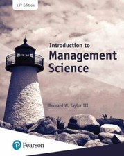 Introduction to Management Science by Bernard Taylor III (2018, Hardcover)